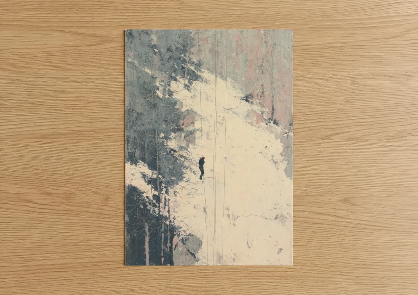 Ice Climber Winter Sport Minimalist Wall Art