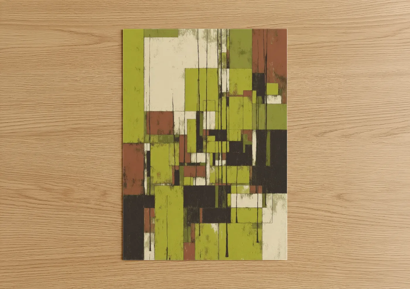 Chartreuse Linden Tree Abstract Wall Art