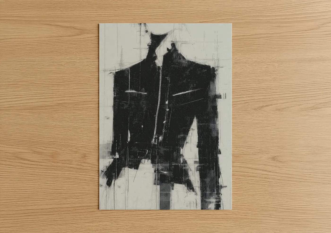 Minimalist Jacket Fashion Illustration Wall Art
