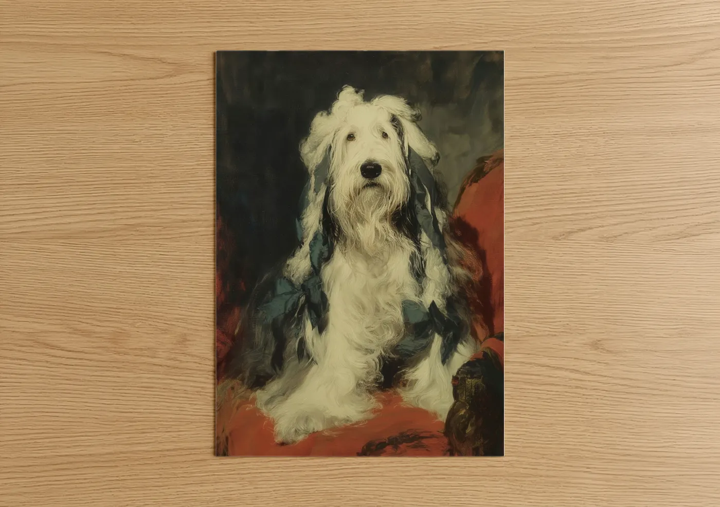 White Shepherd Dog Classic Portrait Wall Art