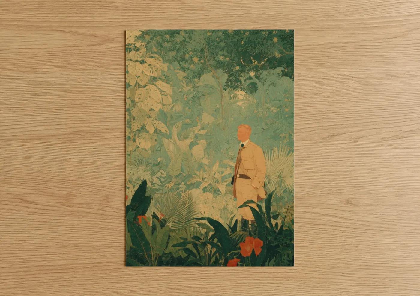 Vintage Men's Fashion Jungle Explorer Wall Art
