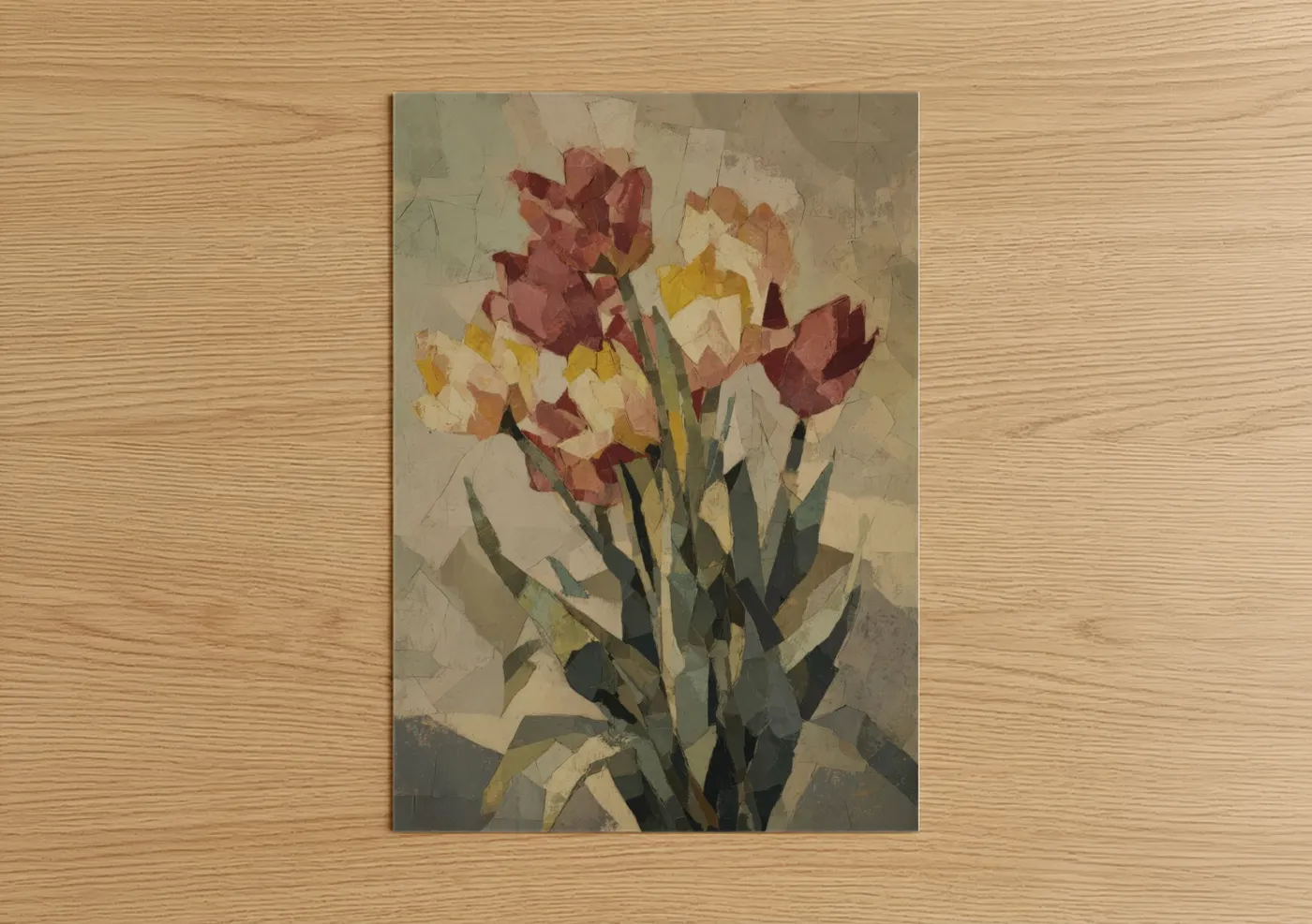 Autumn Tulip Bouquet Watercolor Wall Art
