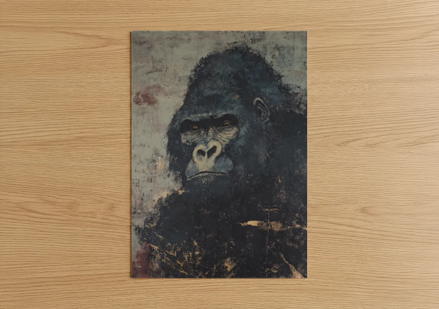 Contemplative Gorilla Portrait Artwork Wall Art