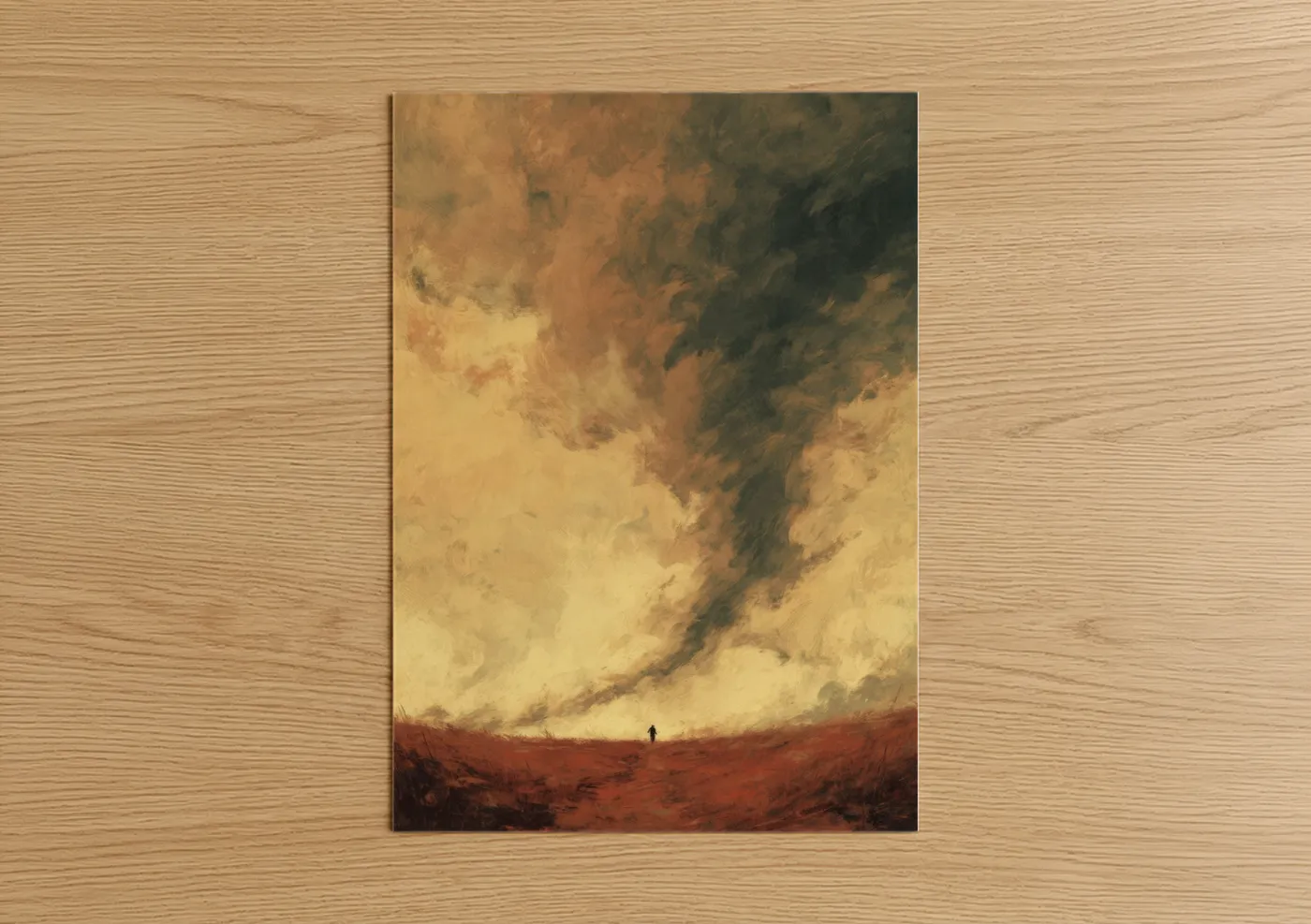 Desert Tornado Storm Landscape Wall Art