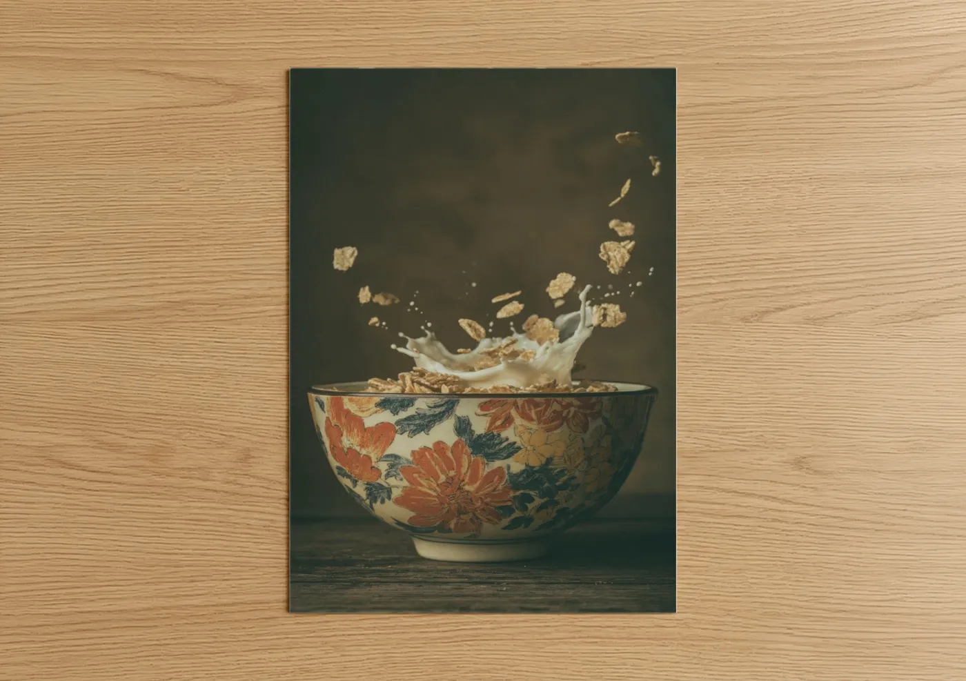 Milk Splash Breakfast Cereal Bowl Wall Art