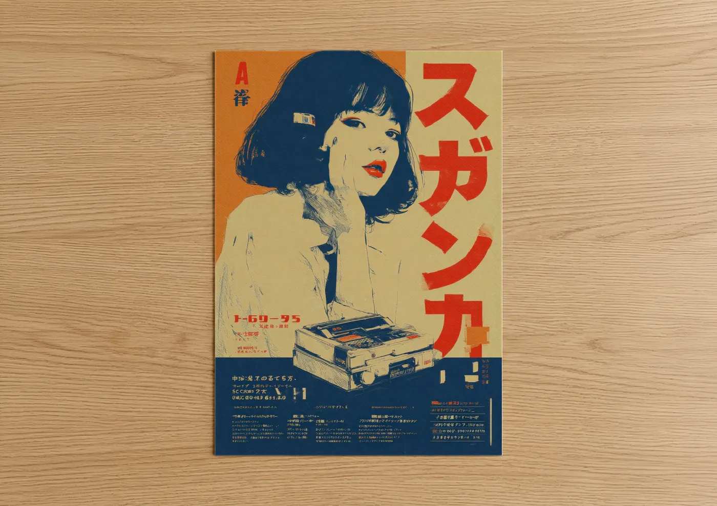 Vintage Japanese Retro Ad Poster Wall Art