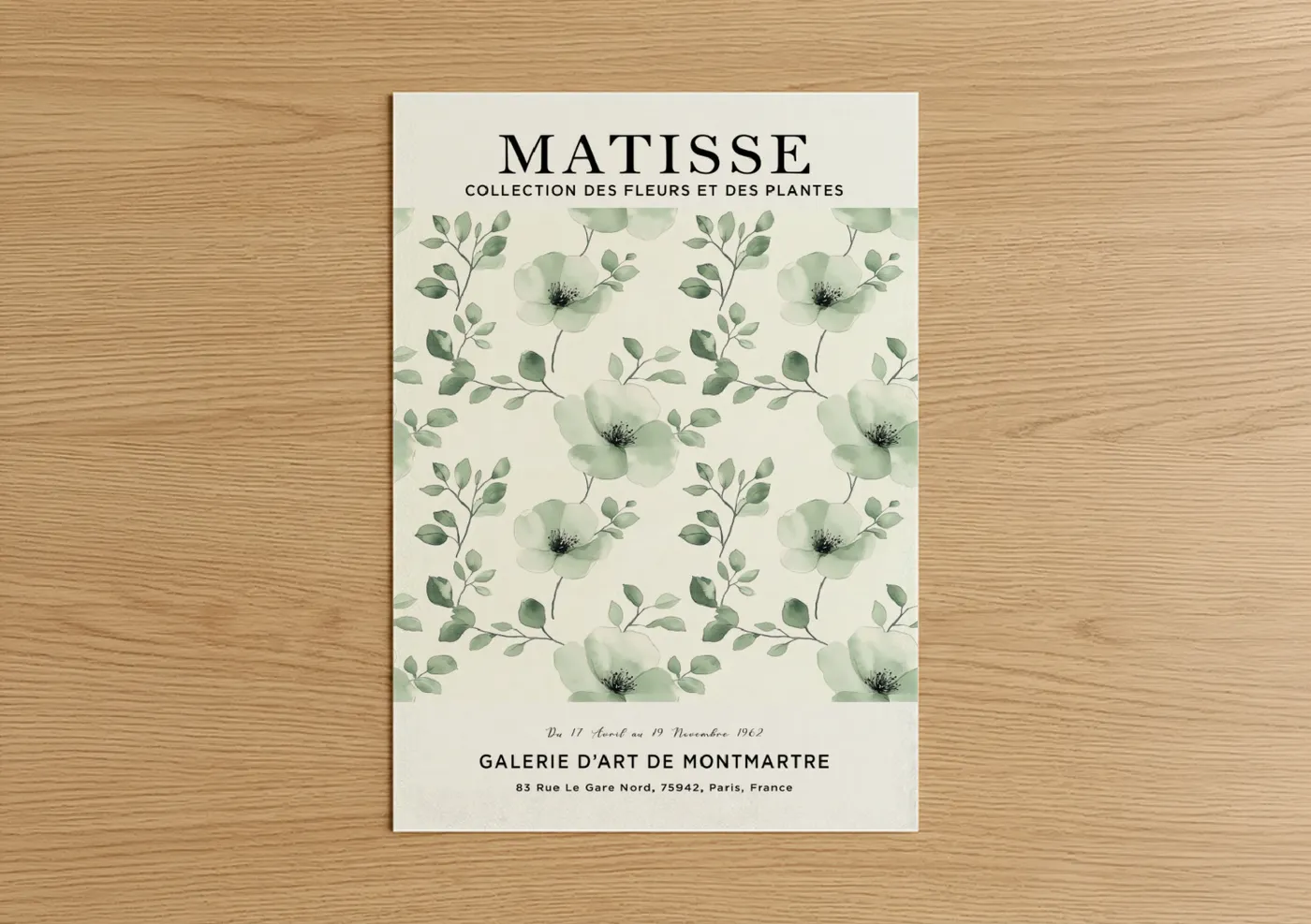 Matisse Florals Watercolor Pattern Wall Art