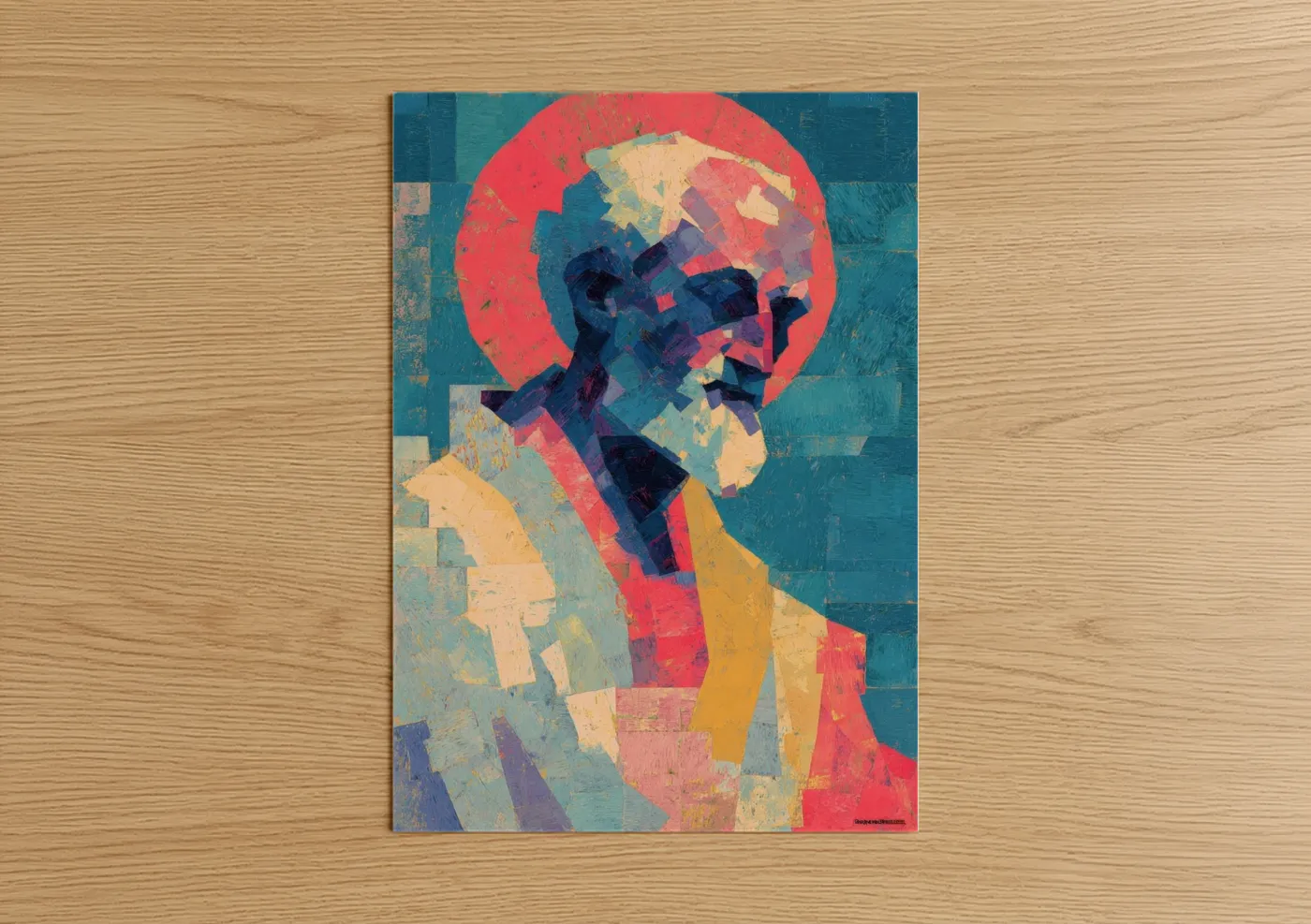 Cubist Saint Peter Abstract Portrait Wall Art