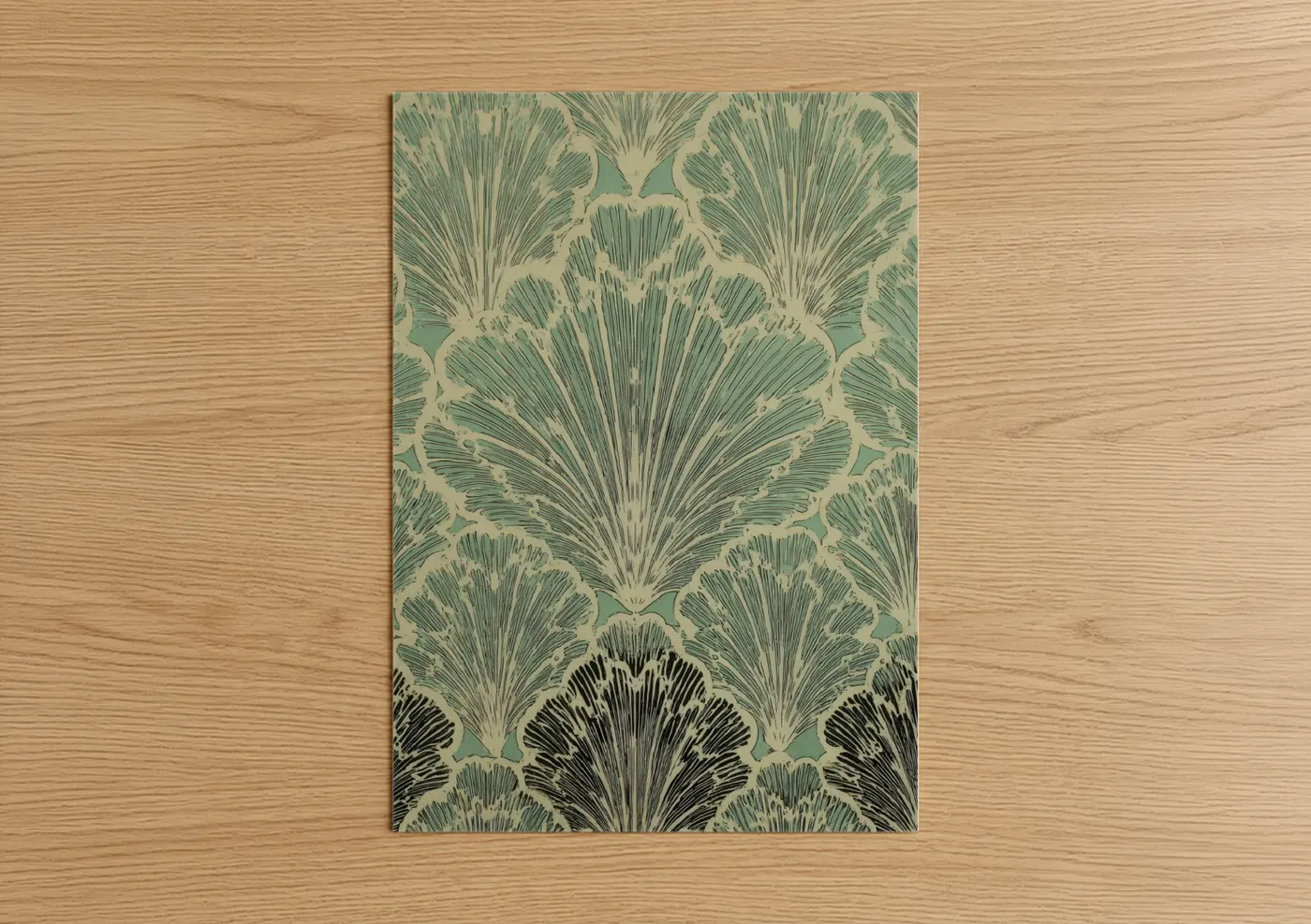 Seafan Coral Pattern Art Deco Wall Art