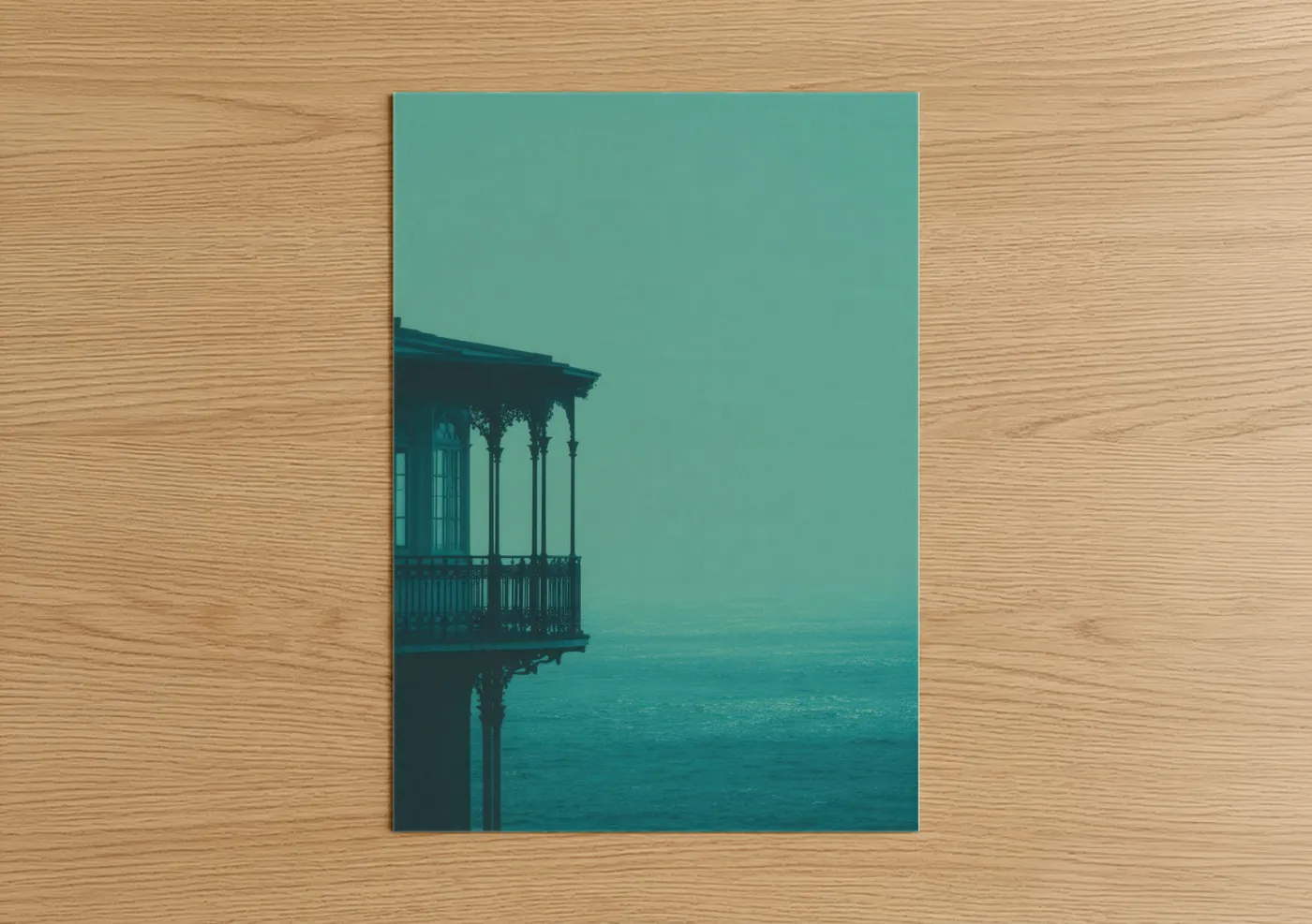 Turquoise Lighthouse Coastal Architecture Wall Art