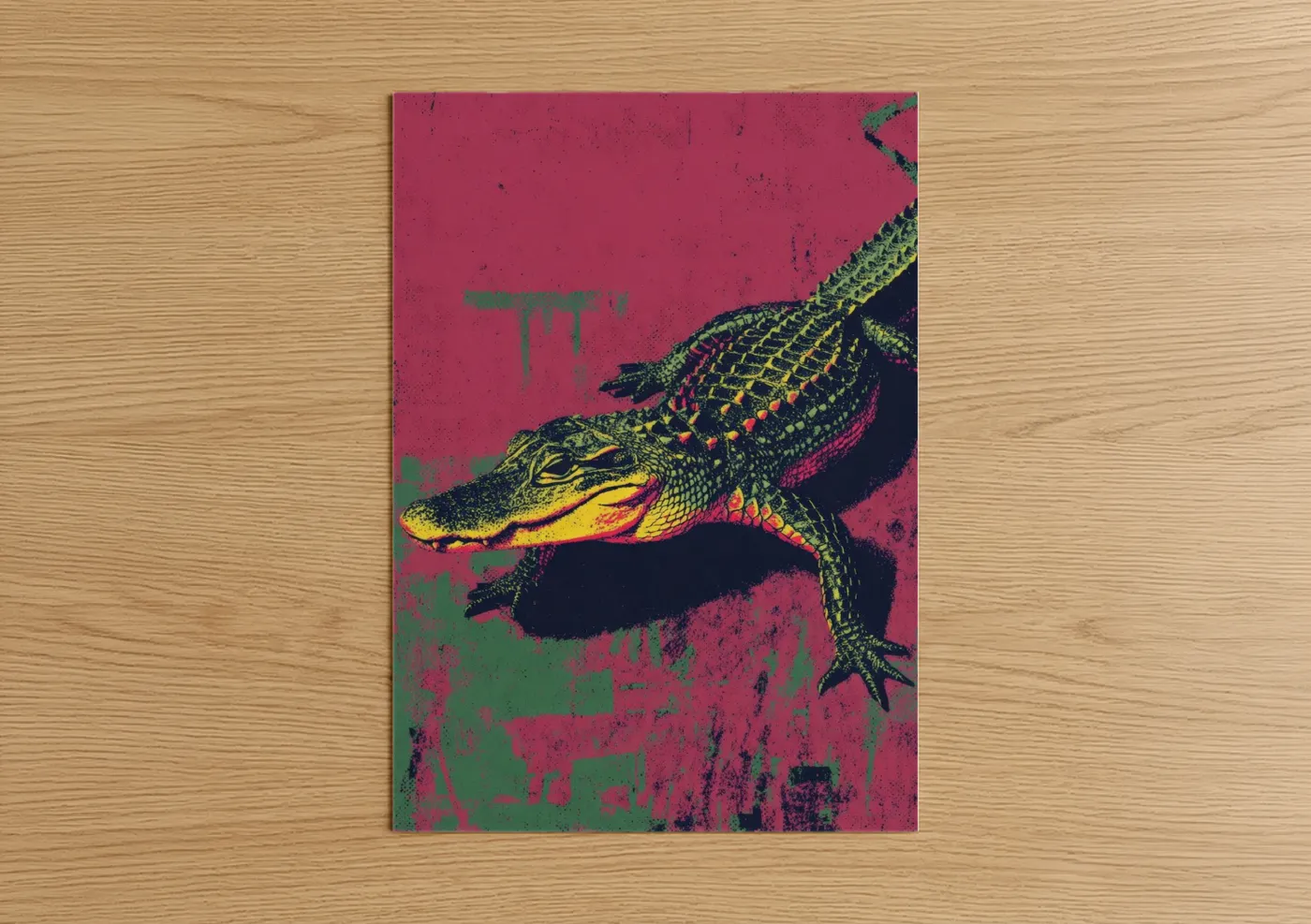 Neon Alligator Pop Art Wildlife Wall Art
