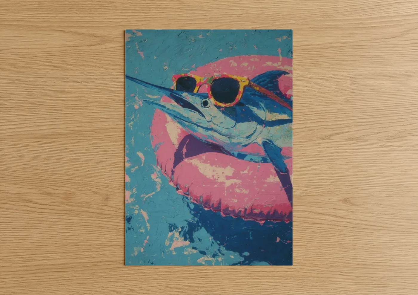Colorful Pop Art Blue Marlin Wall Art