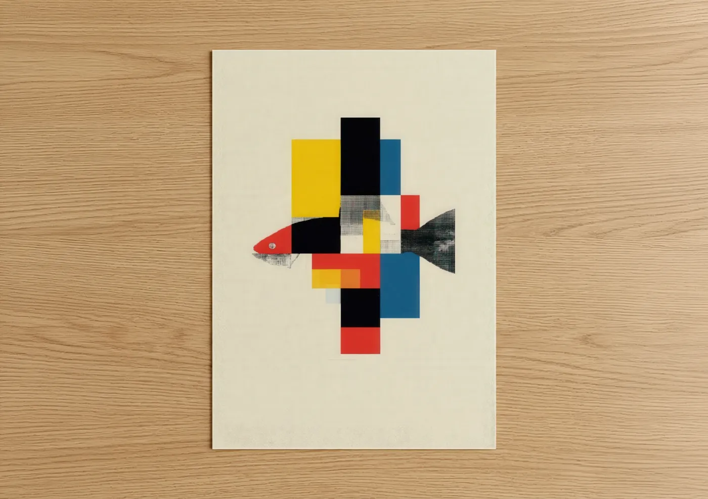 Geometric Snook Abstract Fish Wall Art