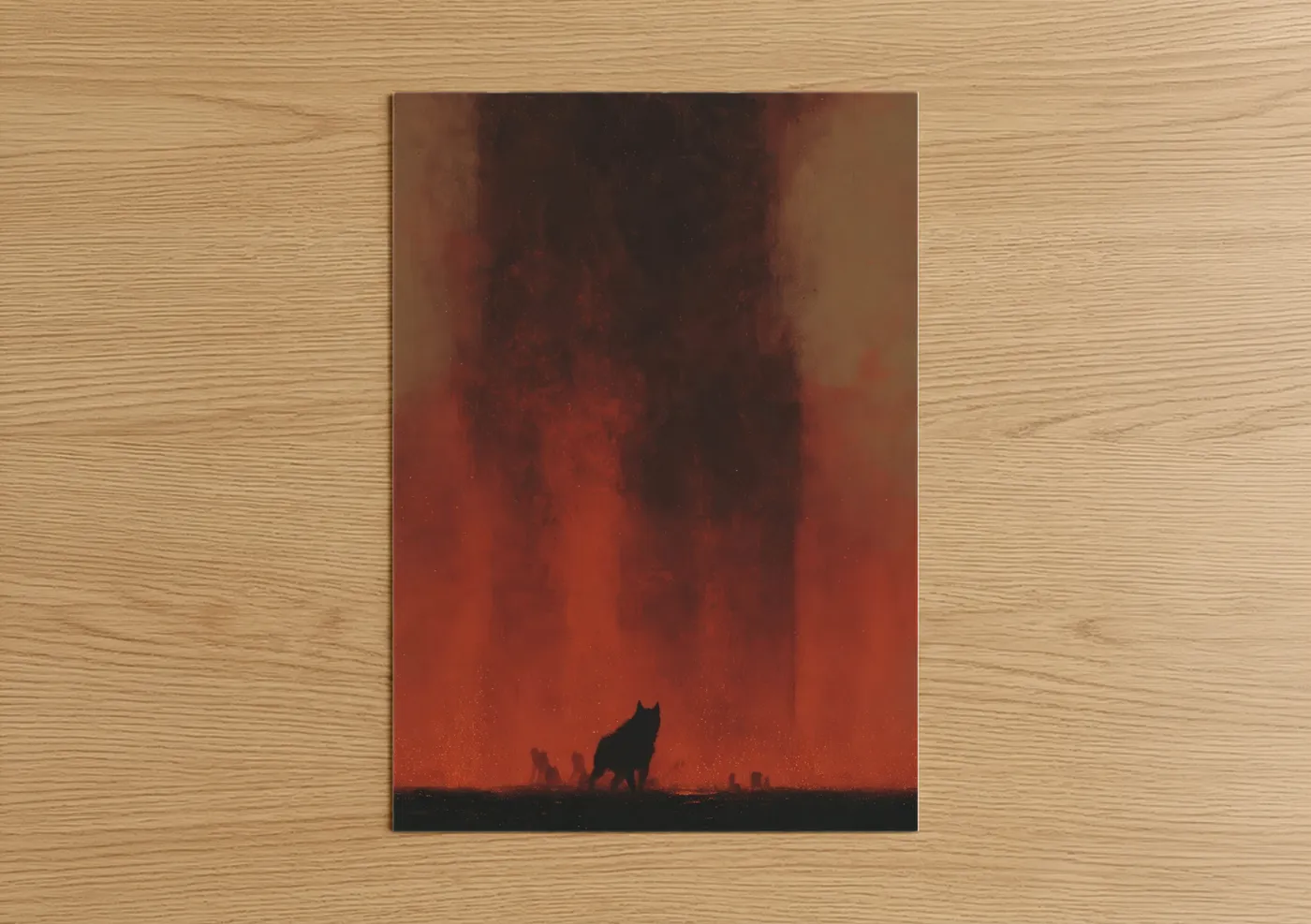 Infernal Cerberus Dark Fantasy Wall Art
