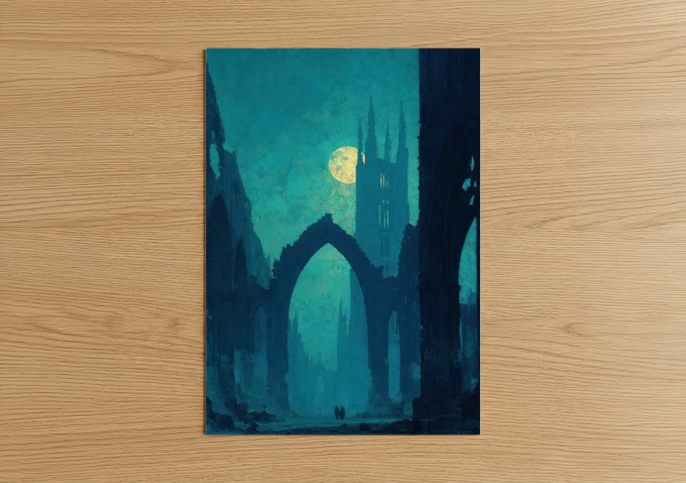 Moonlit Cathedral Night Sky Wall Art