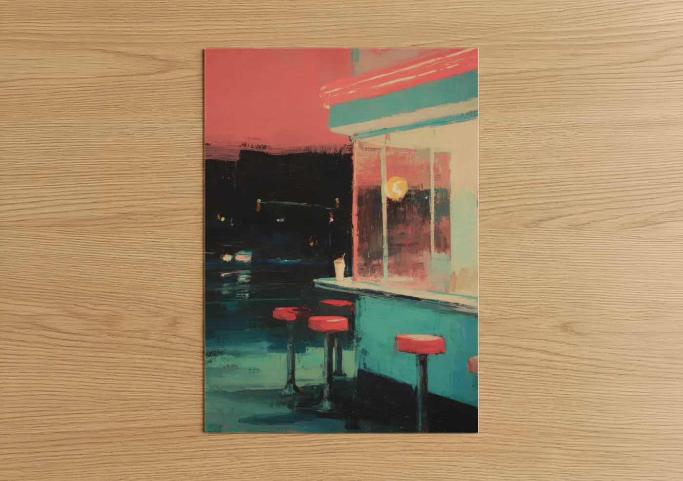 Retro Neon Diner Pop Wall Art