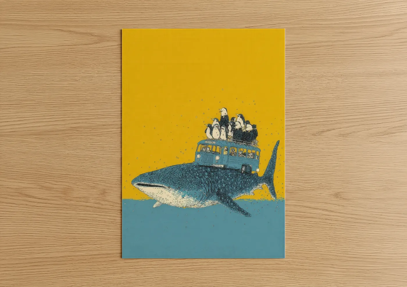 Whale Shark Adventure Illustration Wall Art