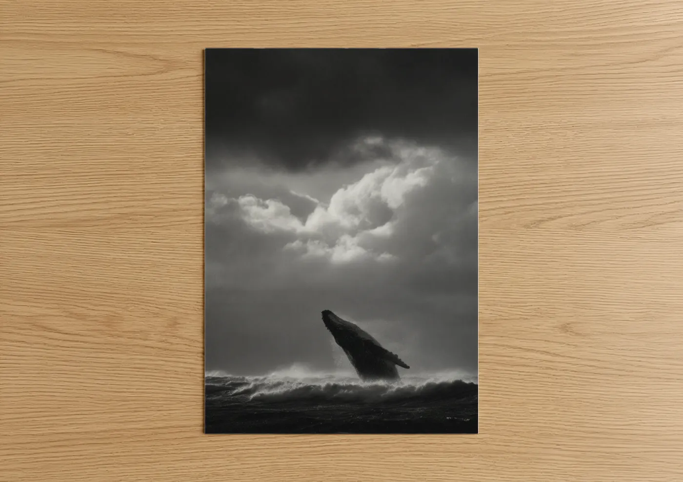 Breaching Humpback Whale Ocean Wall Art