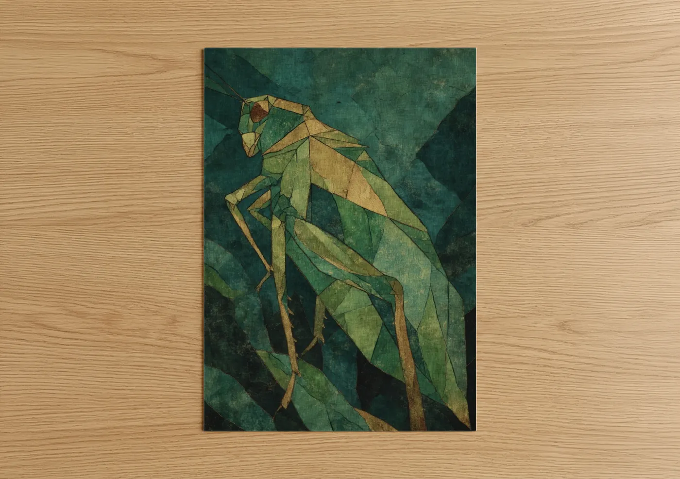 Geometric Grasshopper Abstract Wall Art