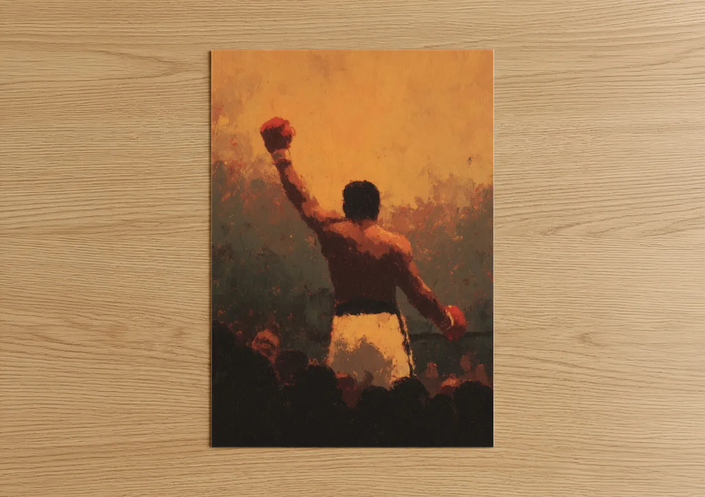 Boxing Champion Victory Fist Painting Wall Art