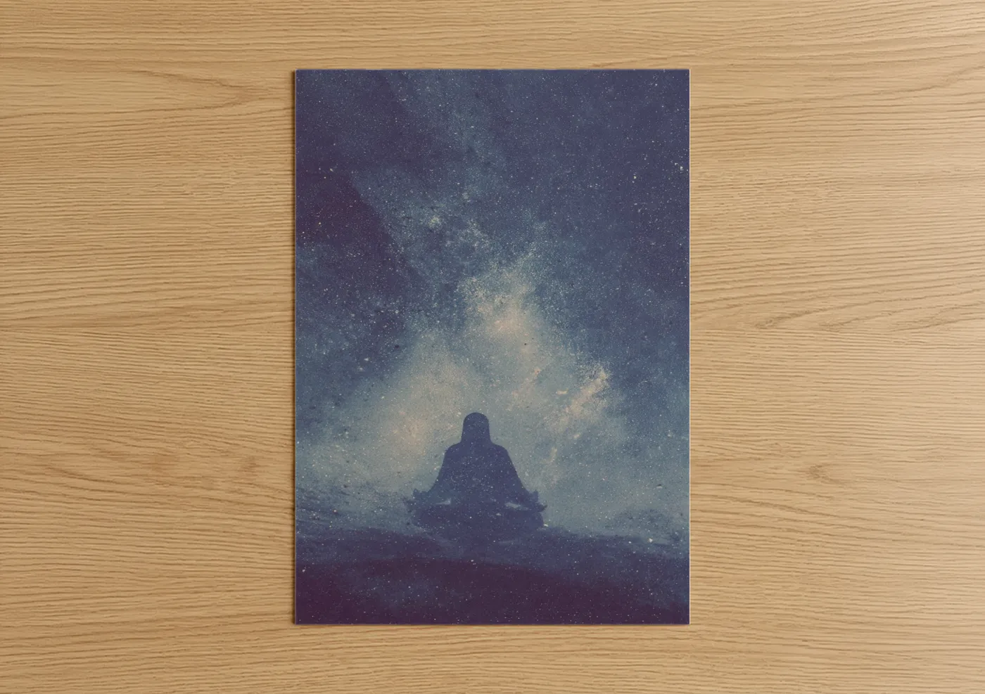 Cosmic Meditation Yoga Starry Night Wall Art