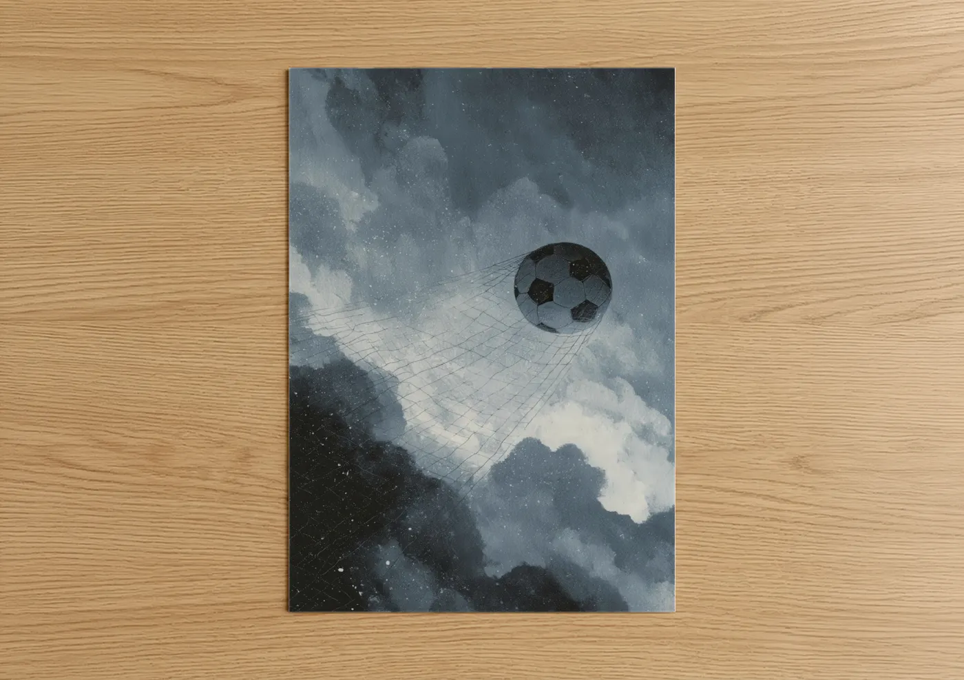 Celestial Soccer Goal Sky Sports Wall Art