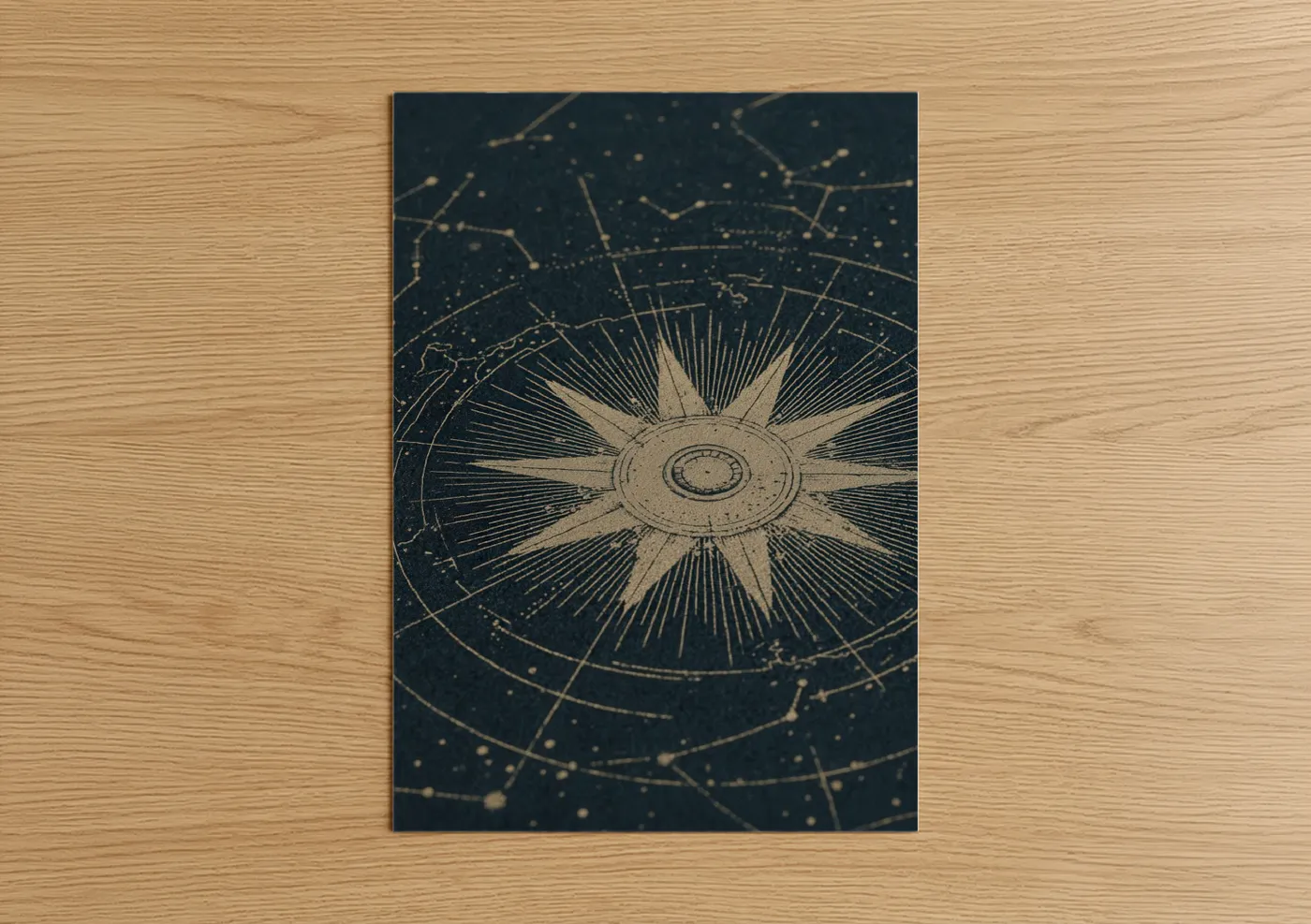 Celestial Compass Star Navigation Map Wall Art