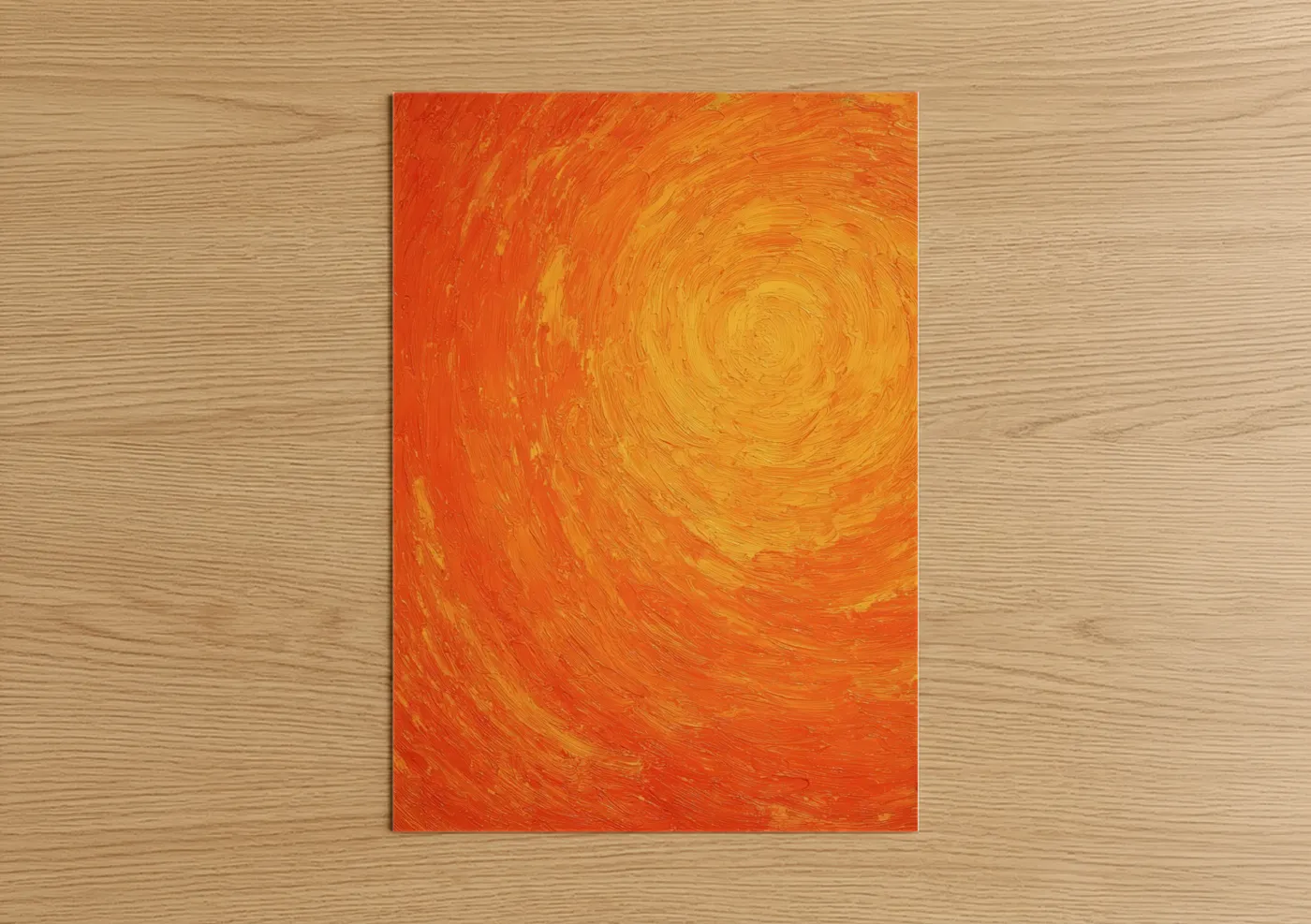 Radiant Solar Vortex Abstract Art Wall Art