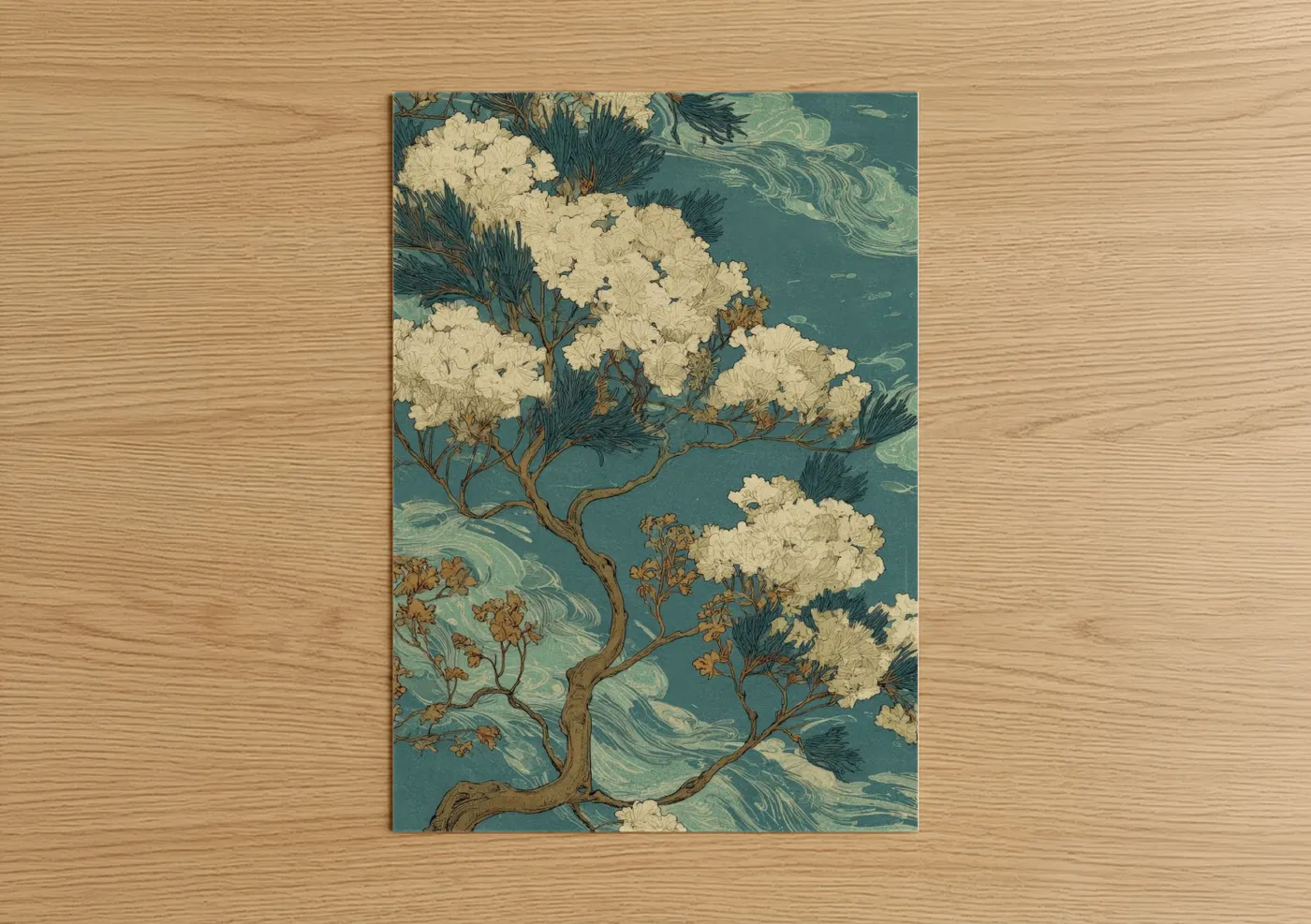 Cream Juniper Tree Botanical Wall Art
