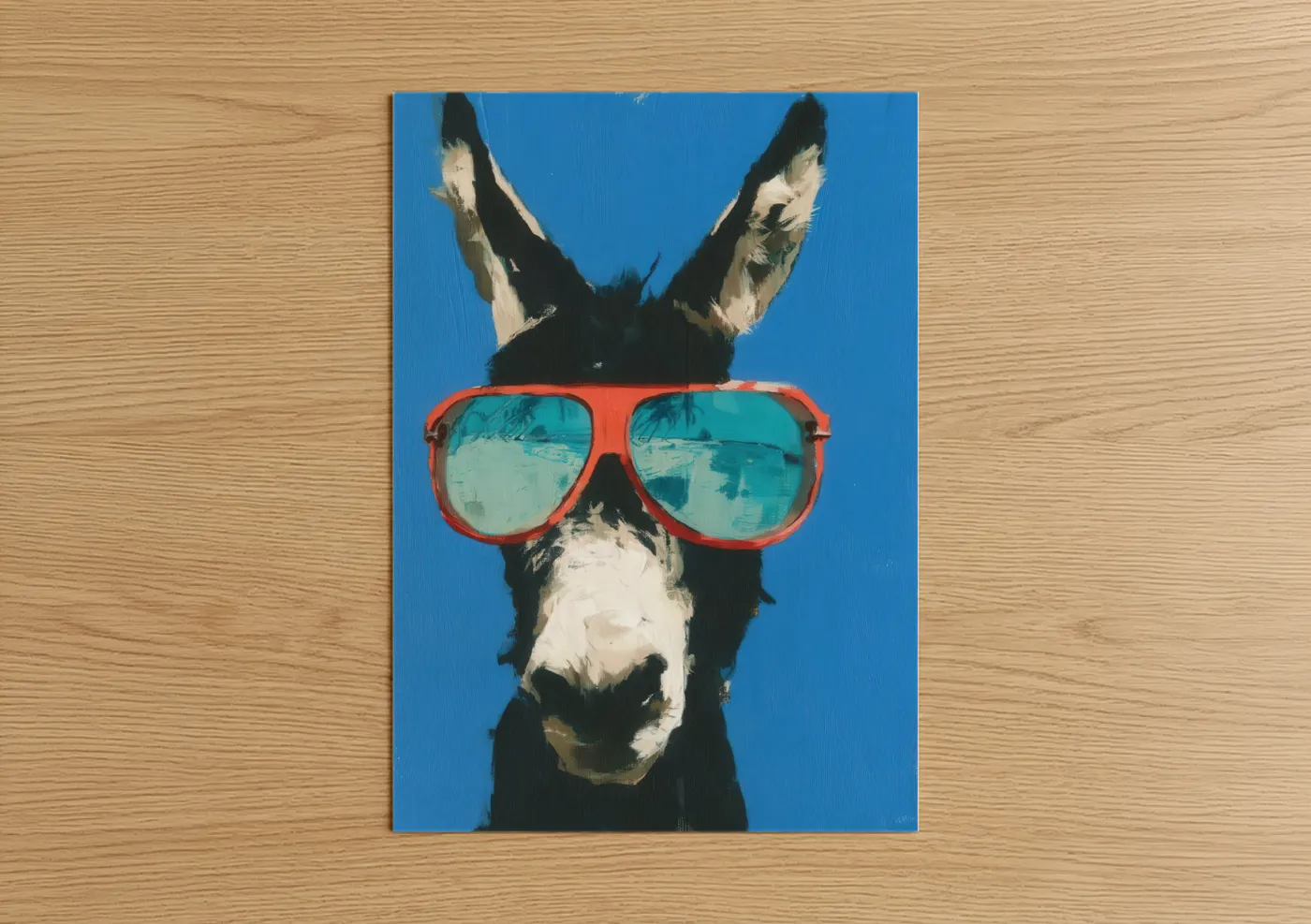 Cool Donkey with Sunglasses Pop Wall Art