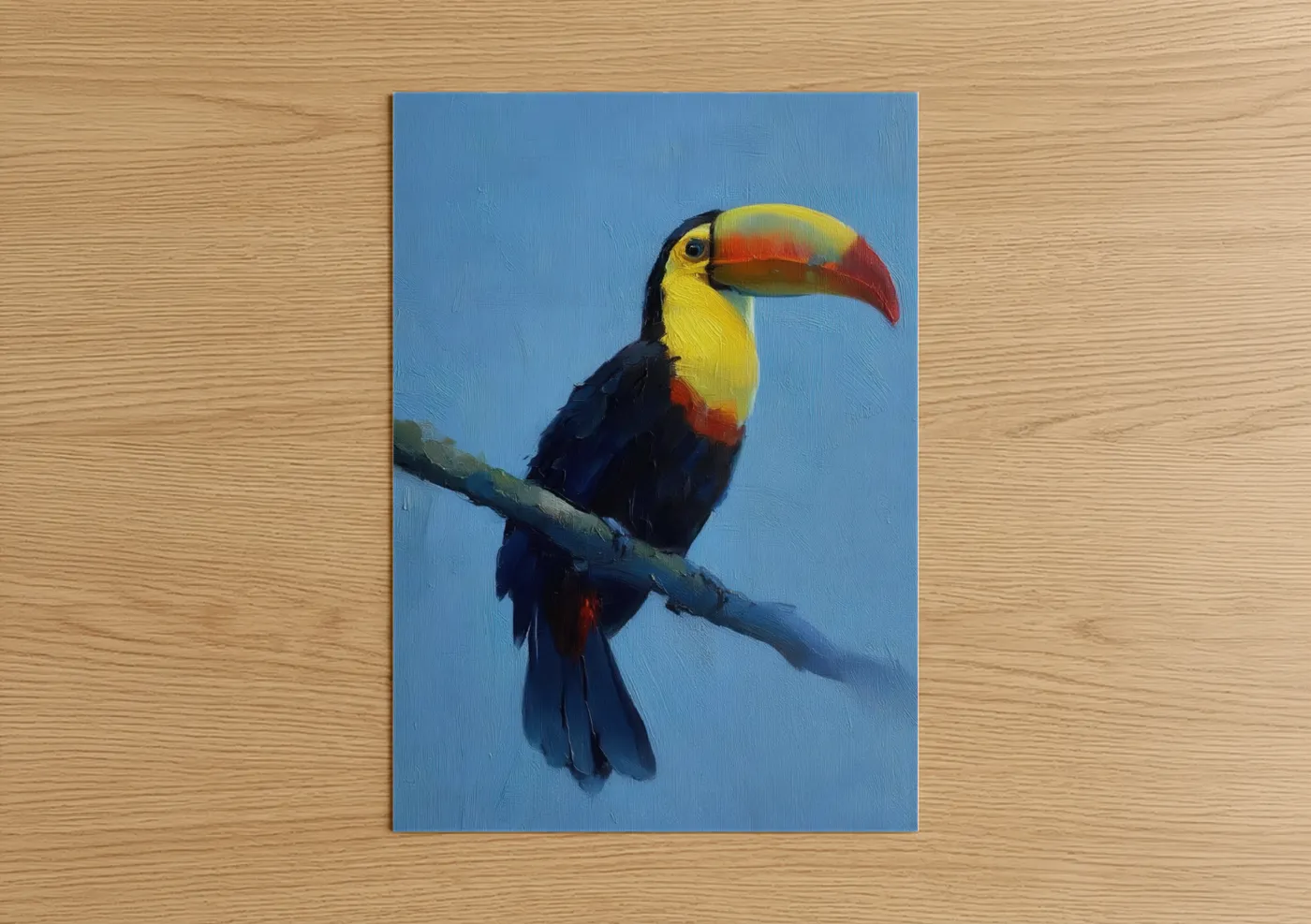 Tropical Toucan Bird Oil Painting Wall Art