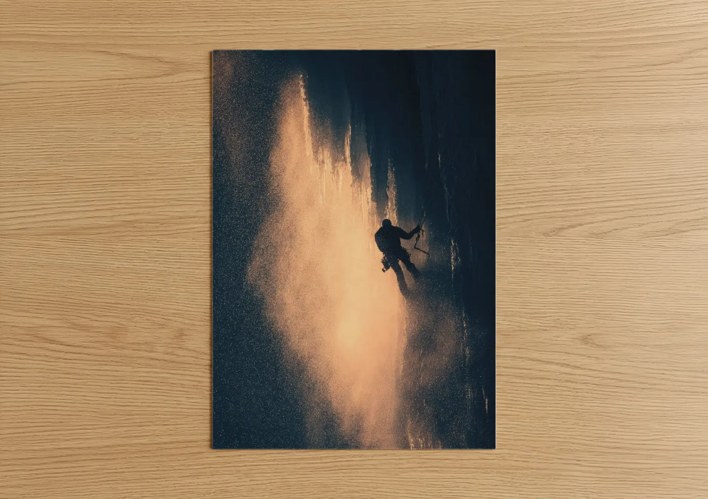 Ice Climber Frozen Ascent Winter Sport Wall Art