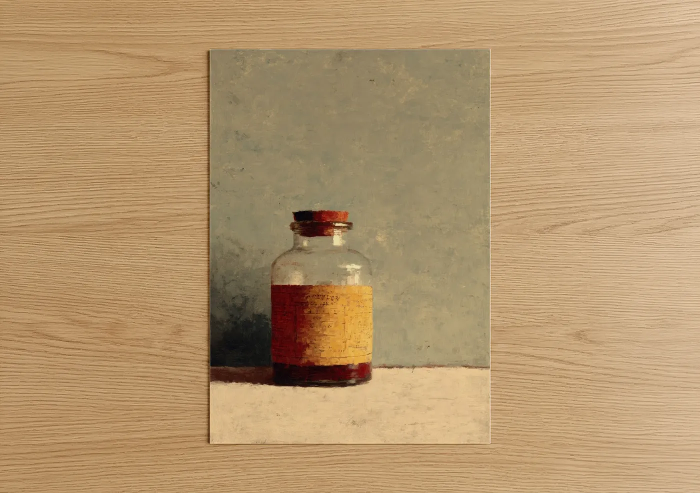 Vintage Condiment Bottle Still Life Wall Art
