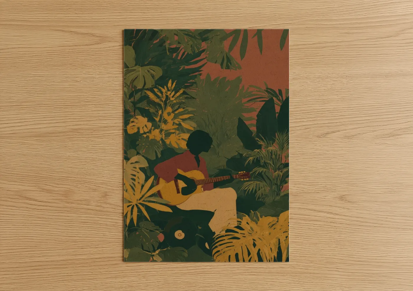 Reggae Guitarist Tropical Music Wall Art