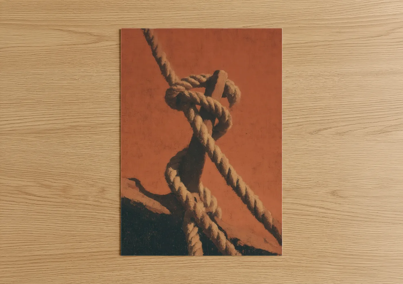 Rustic Rope Knot Maritime Wall Art