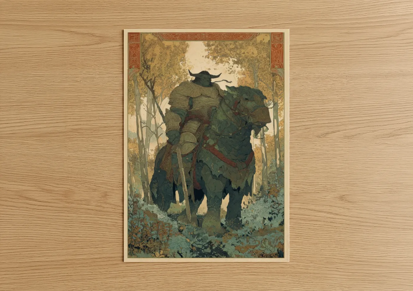 Forest Orc Warrior Fantasy Wall Art