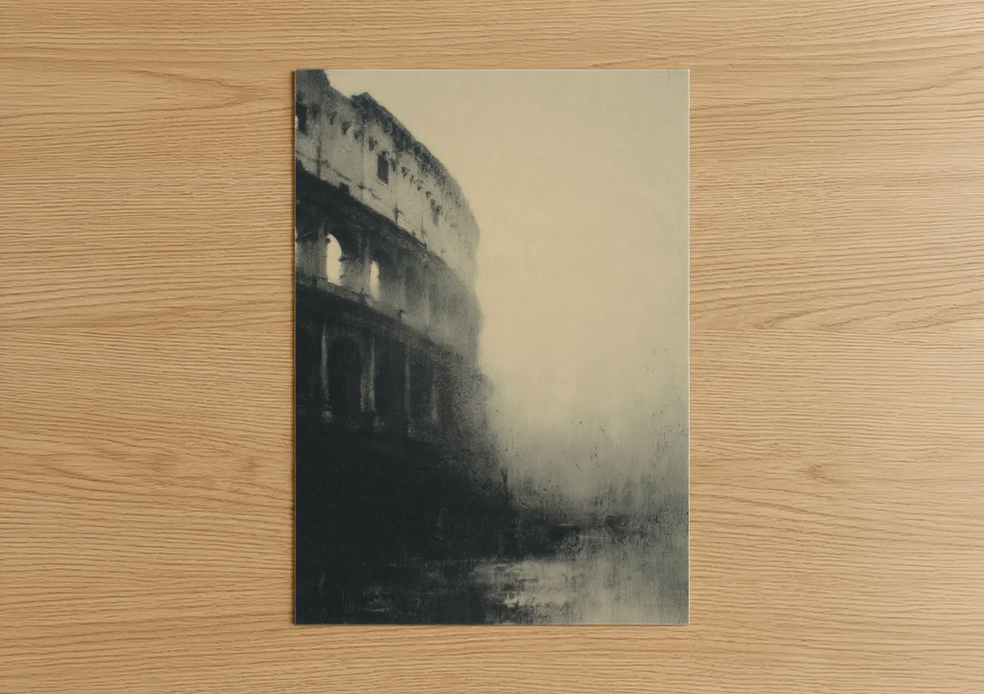 Misty Colosseum Ancient Rome Atmospheric Wall Art
