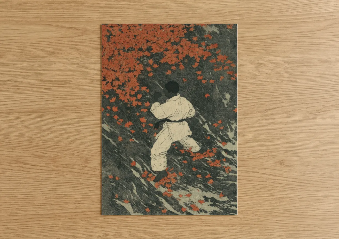 Autumn Karate Warrior Martial Arts Wall Art
