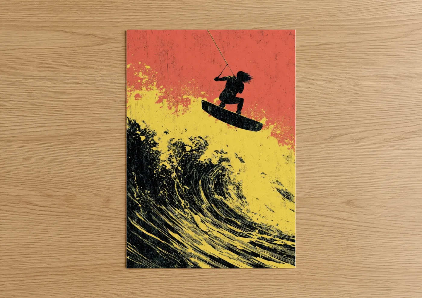 Wakeboarder Mid-Air Action Sports Wall Art