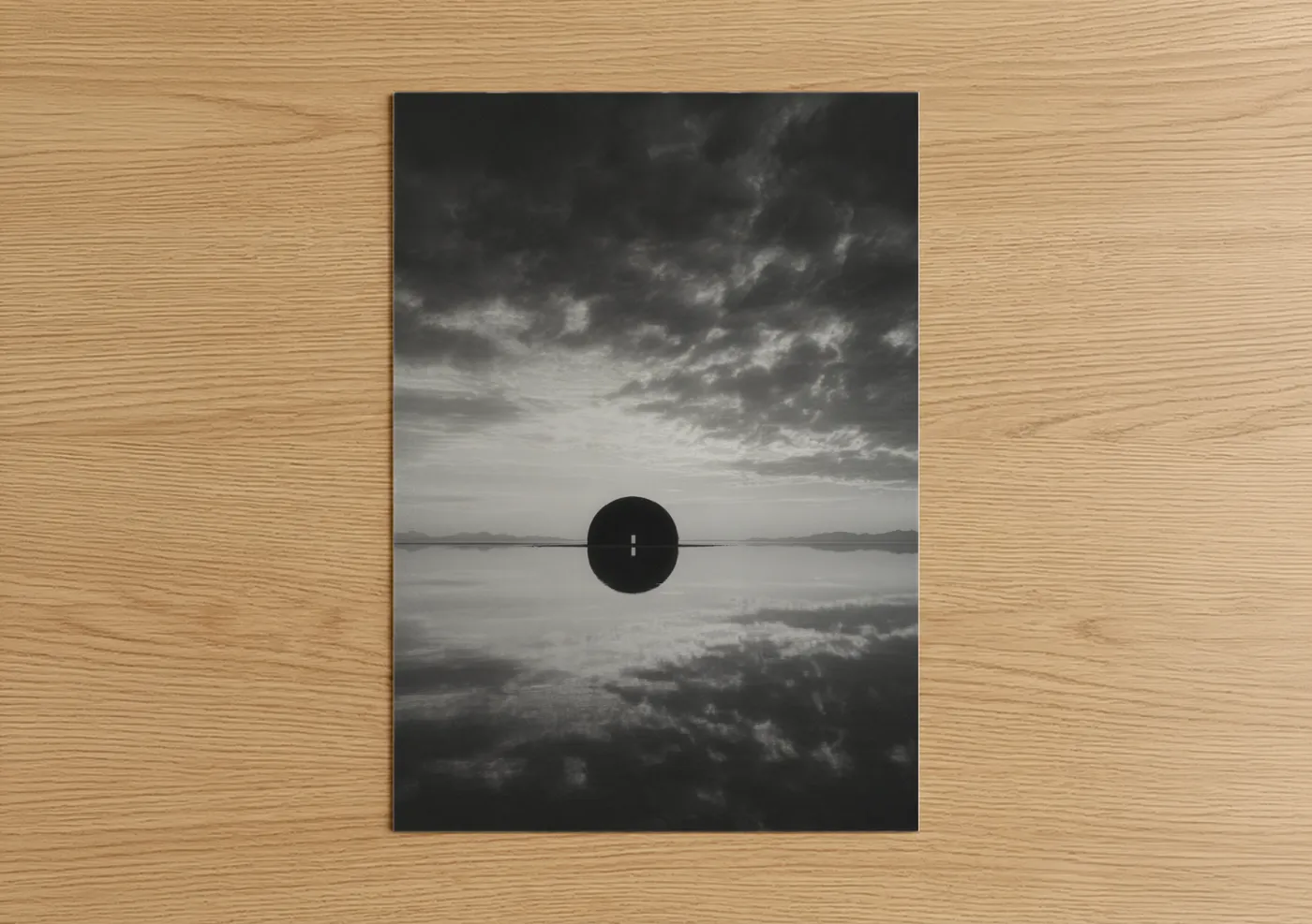 Solitary Dome Minimalist Lake Reflection Wall Art