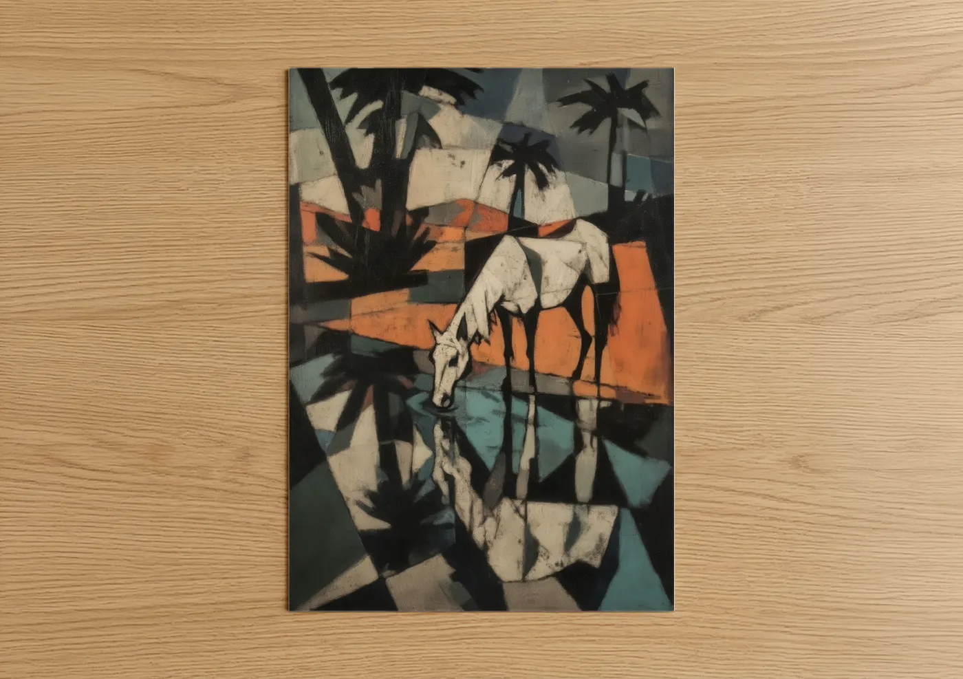 Arabian Horse Geometric Art Wall Art