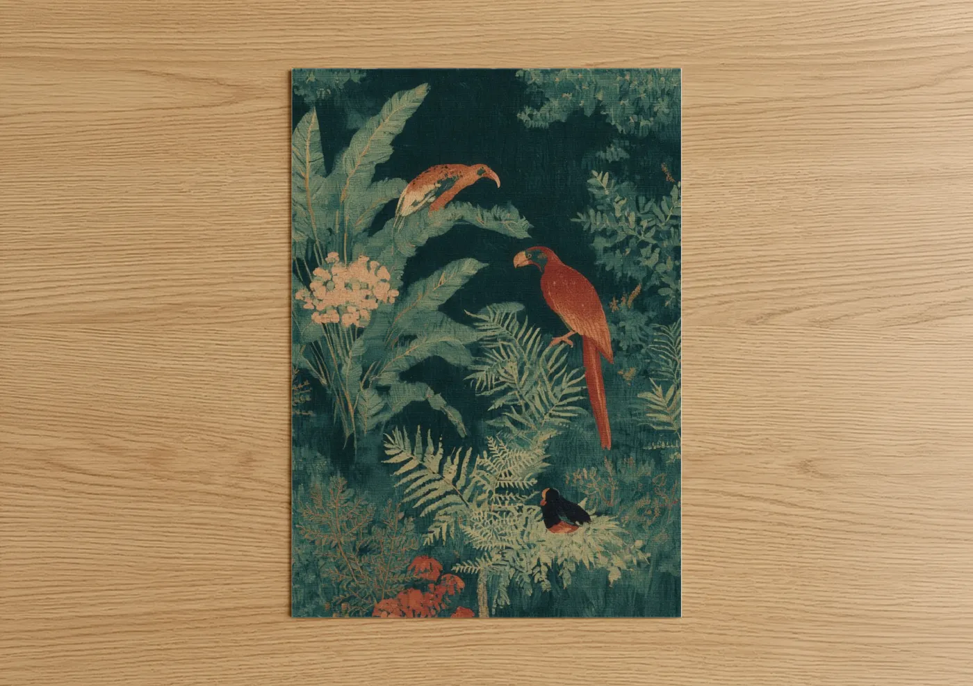 Tropical Parrots Island Botanical Wall Art