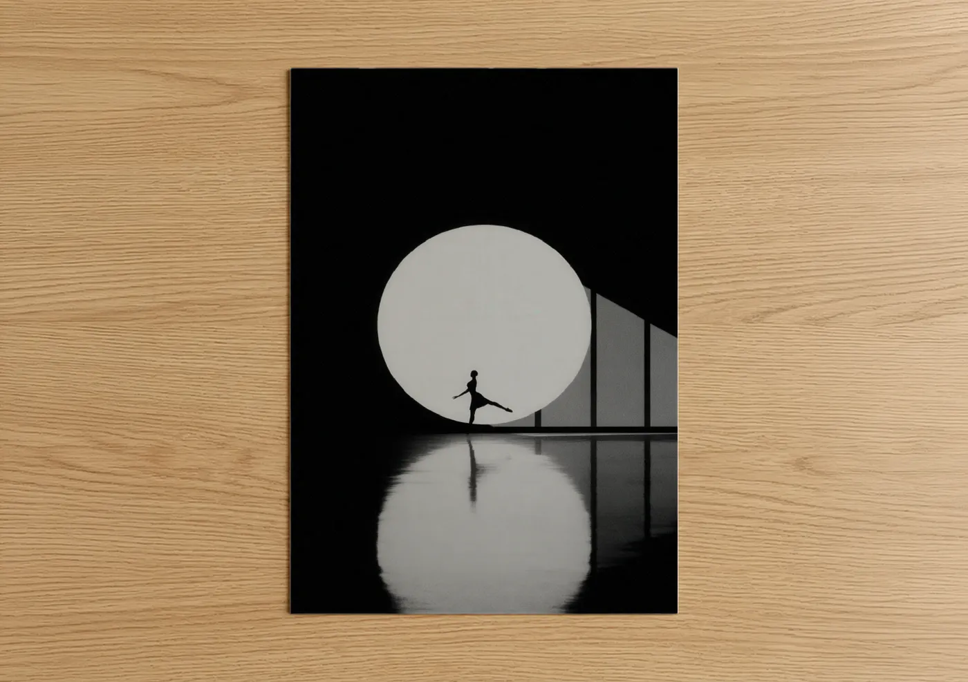 Modern Dance Silhouette Moonlight Wall Art