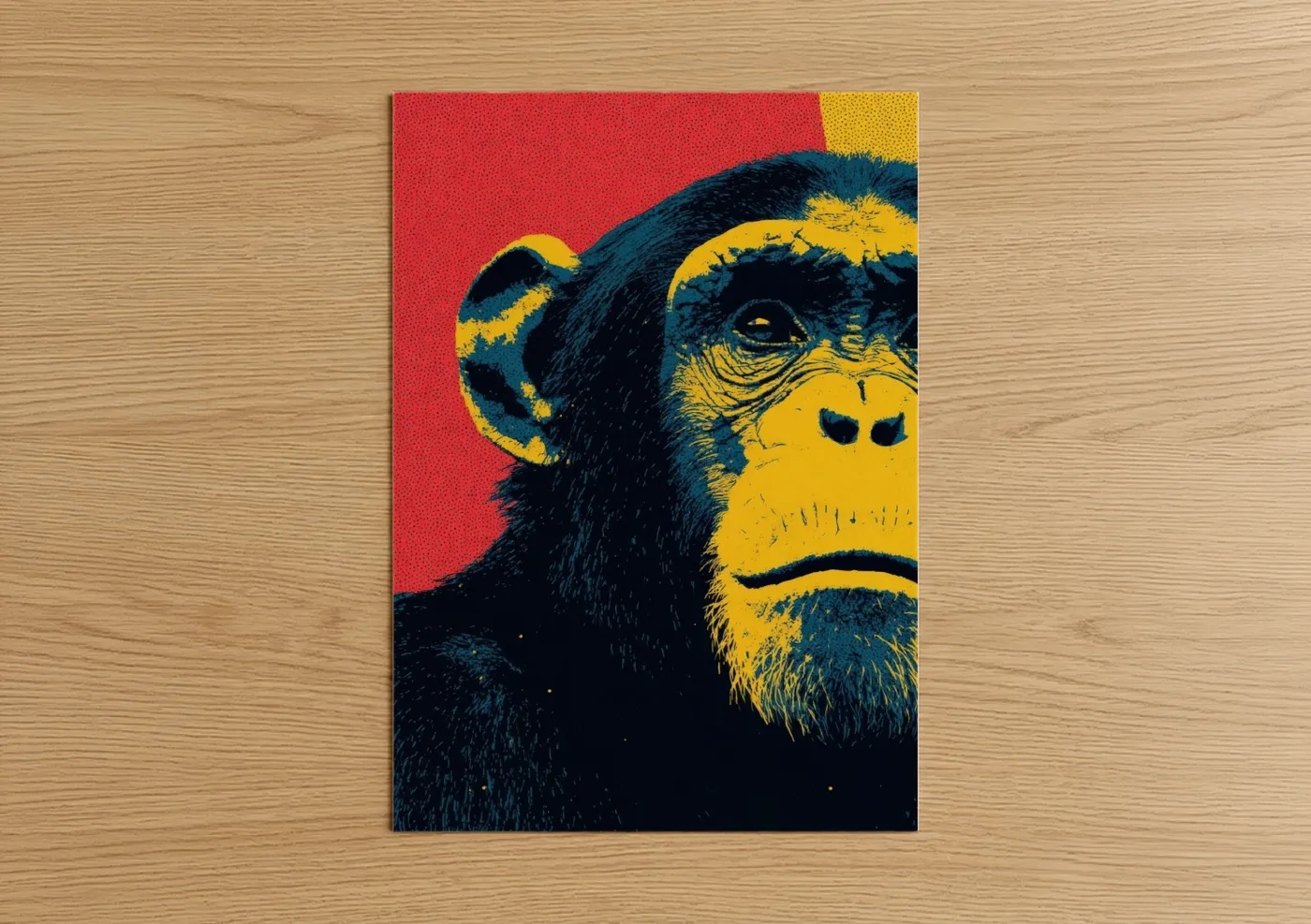 Bold Chimpanzee Pop Art Portrait Wall Art