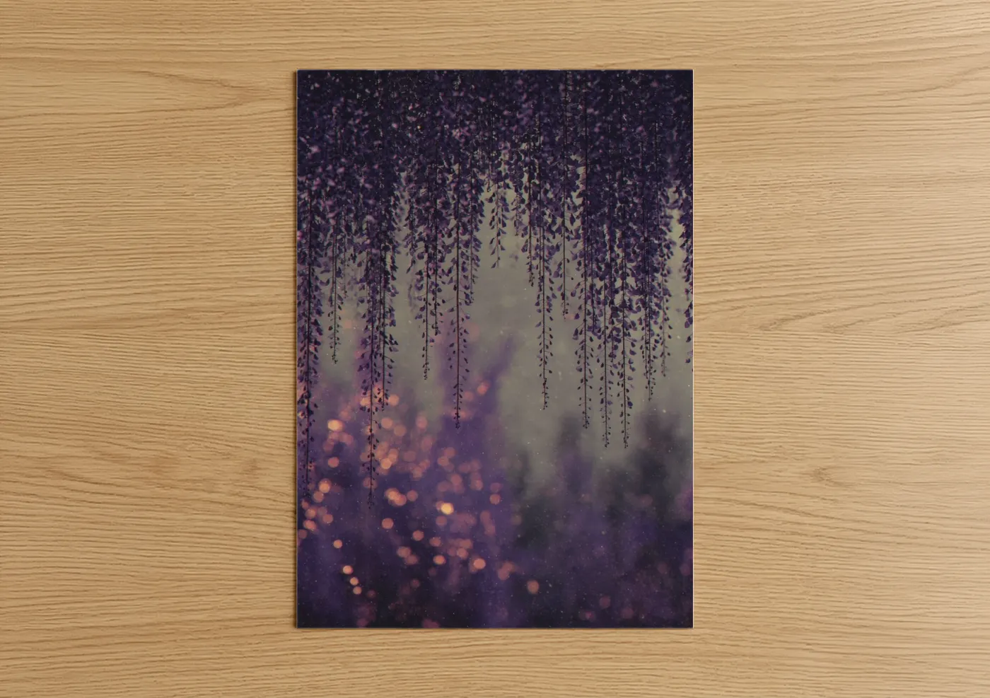 Ethereal Wisteria Bokeh Floral Wall Art