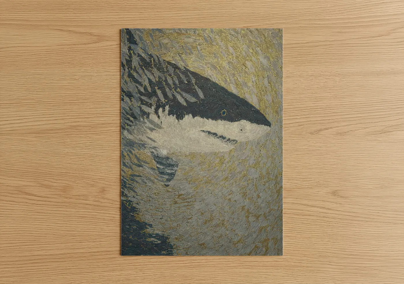 Sand Tiger Shark Textured Artwork Wall Art