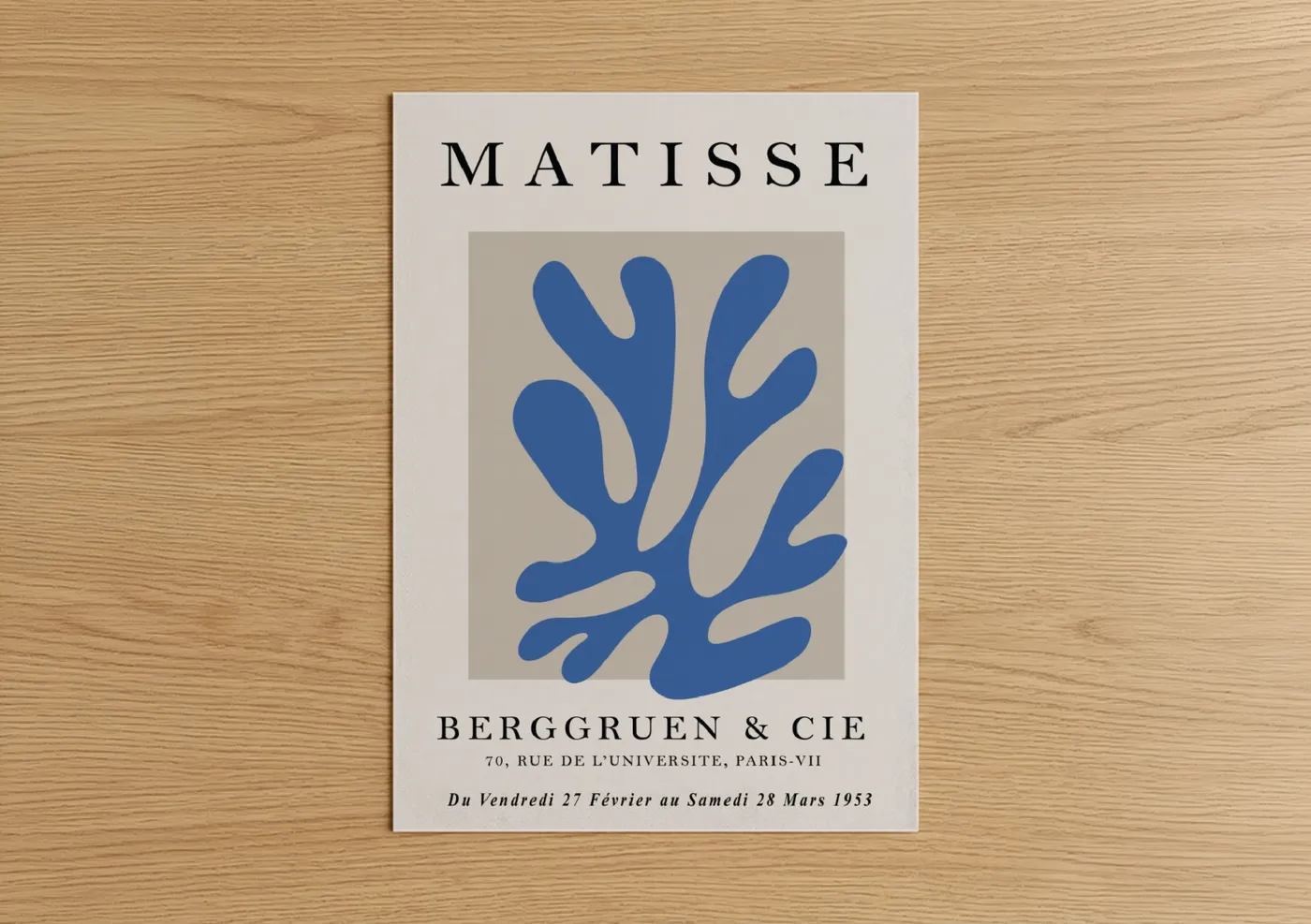 Blue Matisse Abstract Coral Cutout Wall Art
