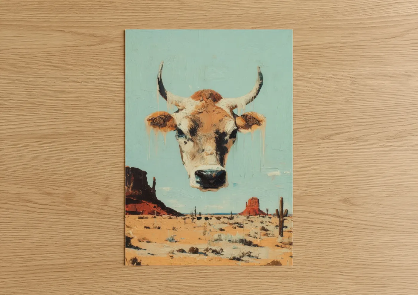 Desert Jersey Cow Contemporary Wall Art
