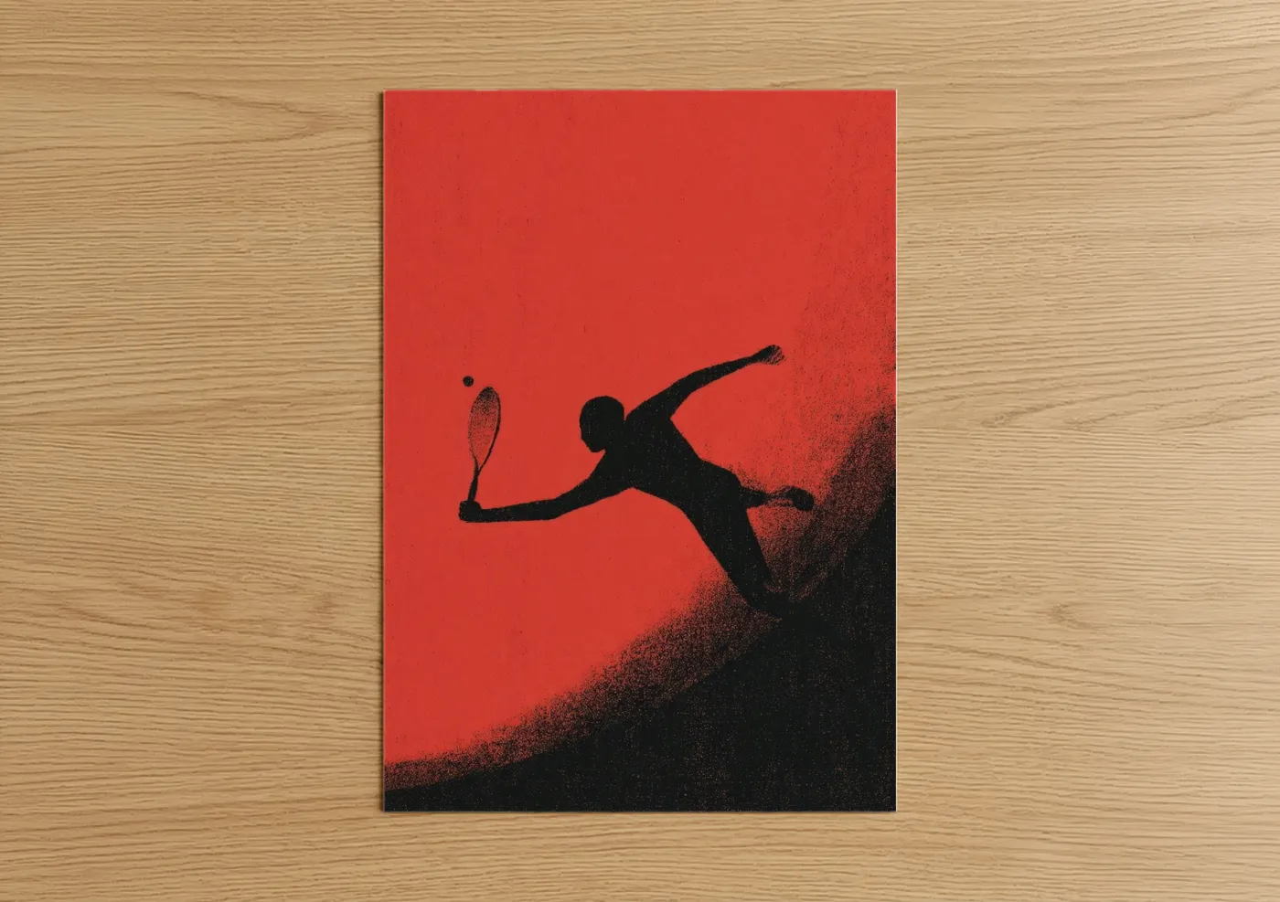 Dynamic Badminton Player Action Shot Wall Art
