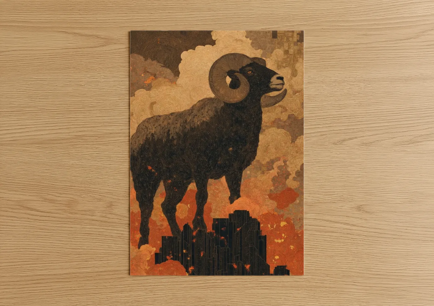Aries Ram Zodiac Art Print Wall Art